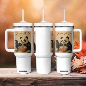Funny Panda Eating Ramen Scrolling Phone Tumbler With Handle Japanese Art Aesthetic TS12 Print Your Wear
