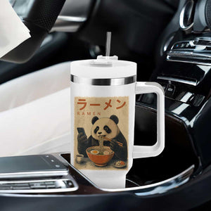 Funny Panda Eating Ramen Scrolling Phone Tumbler With Handle Japanese Art Aesthetic TS12 Print Your Wear