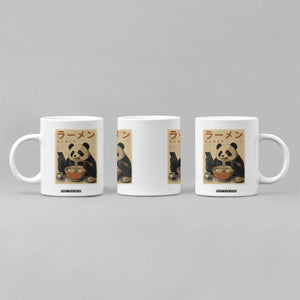 Funny Panda Eating Ramen Scrolling Phone Coffee Mug Japanese Art Aesthetic TS12 Print Your Wear