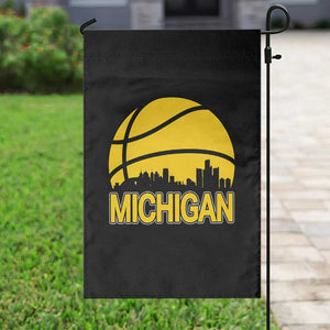 Vintage Michigan Skyline Garden Flag Basketball Lover Gift TS12 Print Your Wear