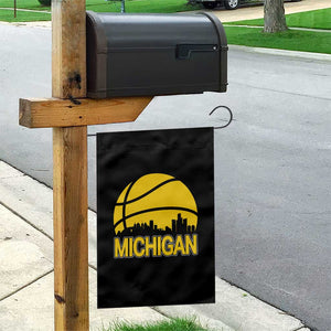 Vintage Michigan Skyline Garden Flag Basketball Lover Gift TS12 Print Your Wear