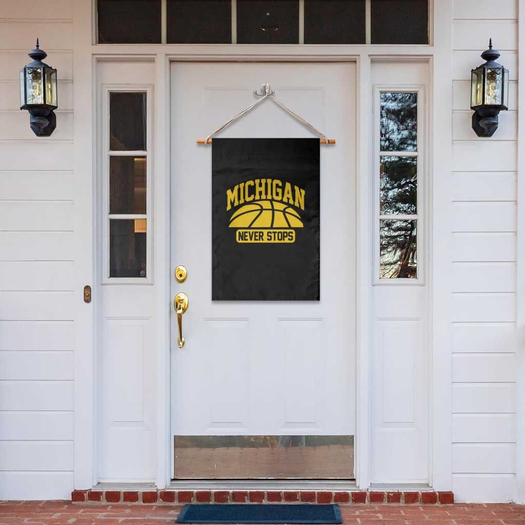 Michigan Never Stops Garden Flag Great Lakes State Basketball Pride Gift TS12 Print Your Wear