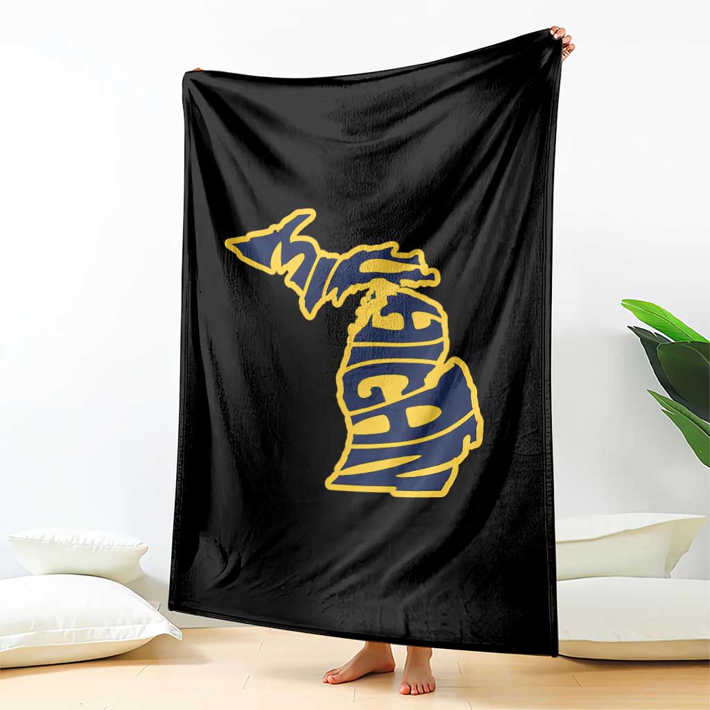 Michigan Lover State Map Pride Souvenir Gift Throw Blanket TS12 Print Your Wear