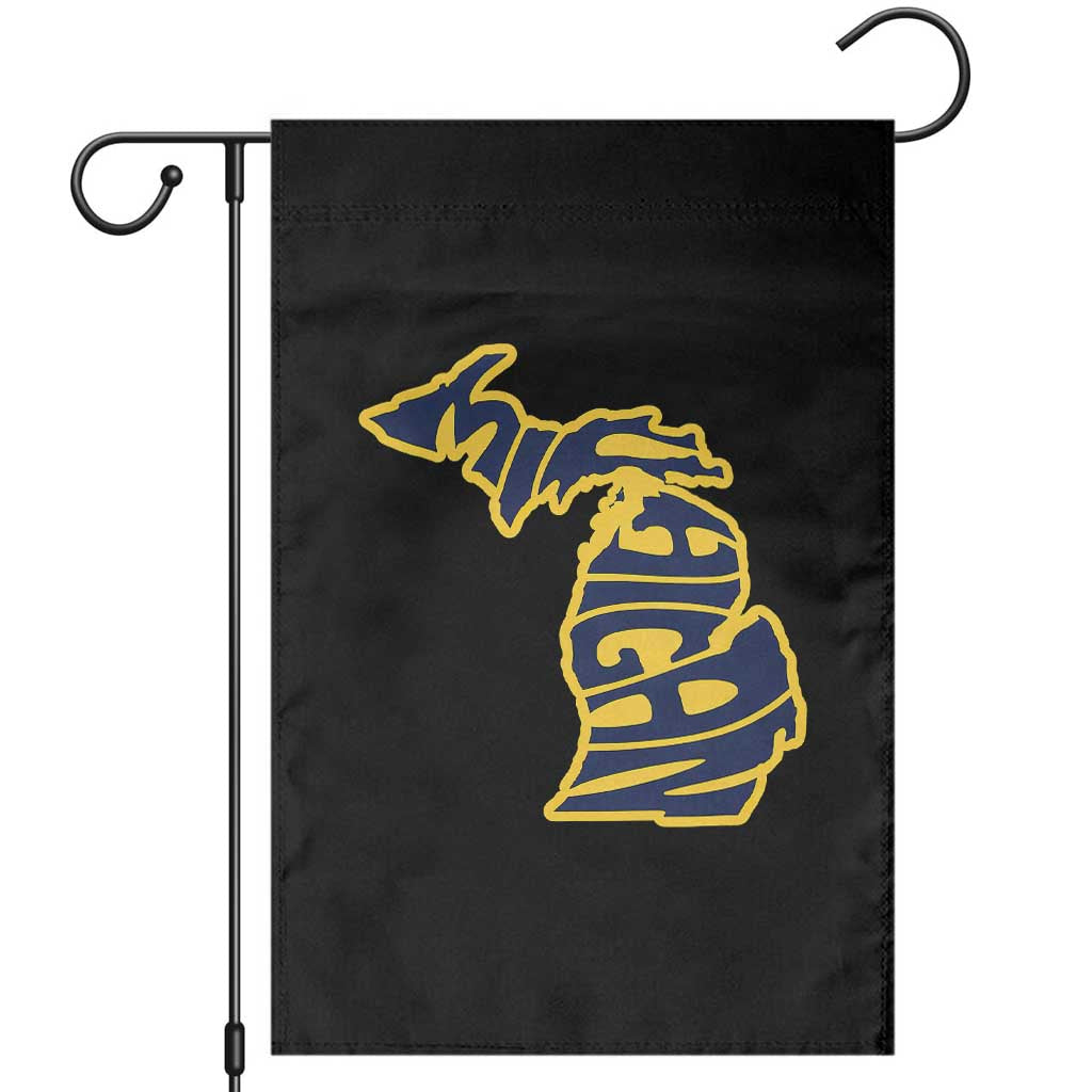 Michigan Lover State Map Pride Souvenir Gift Garden Flag TS12 Black Print Your Wear