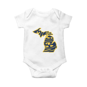 Michigan Lover State Map Pride Souvenir Gift Baby Onesie TS12 White Print Your Wear