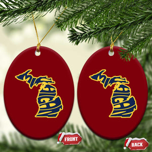 Michigan Lover State Map Pride Souvenir Gift Ceramic Ornament TS12 Print Your Wear