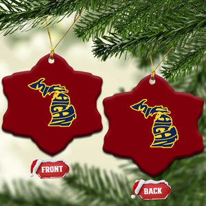 Michigan Lover State Map Pride Souvenir Gift Ceramic Ornament TS12 Print Your Wear