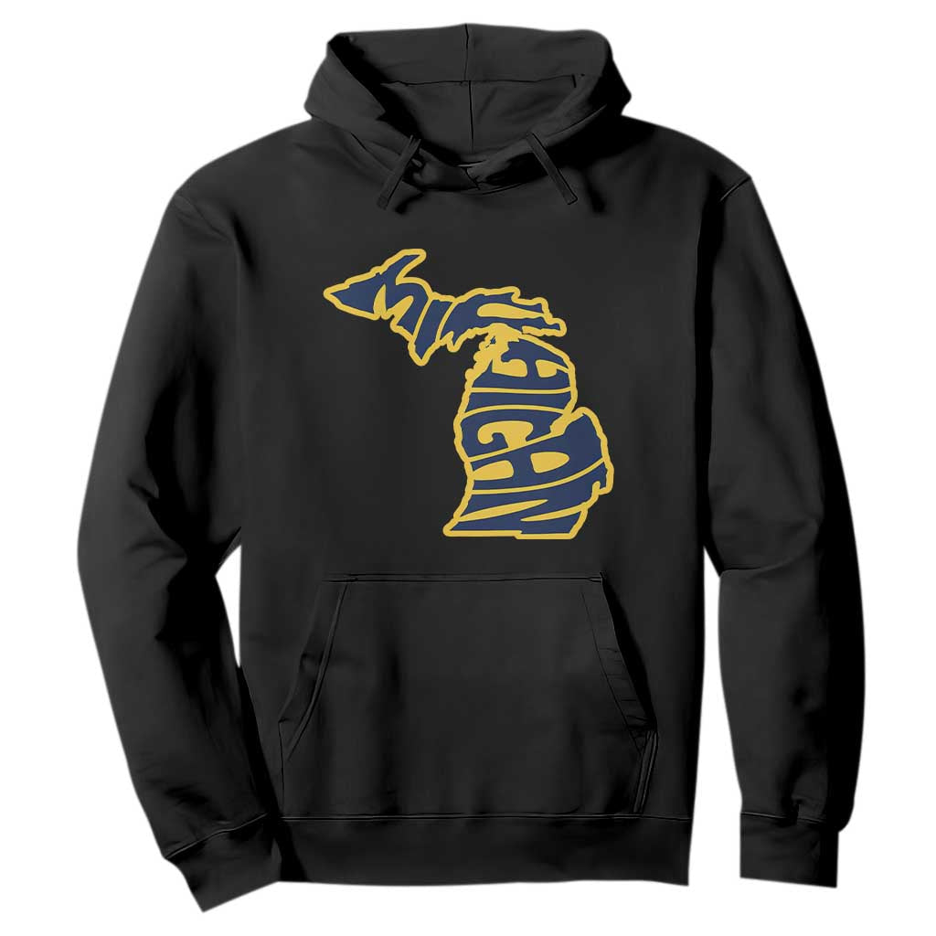 Michigan Lover State Map Pride Souvenir Gift Hoodie TS12 Black Print Your Wear
