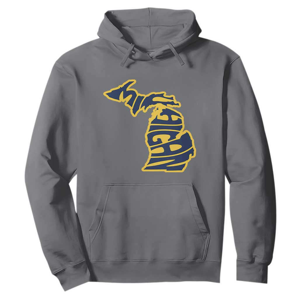 Michigan Lover State Map Pride Souvenir Gift Hoodie TS12 Charcoal Print Your Wear
