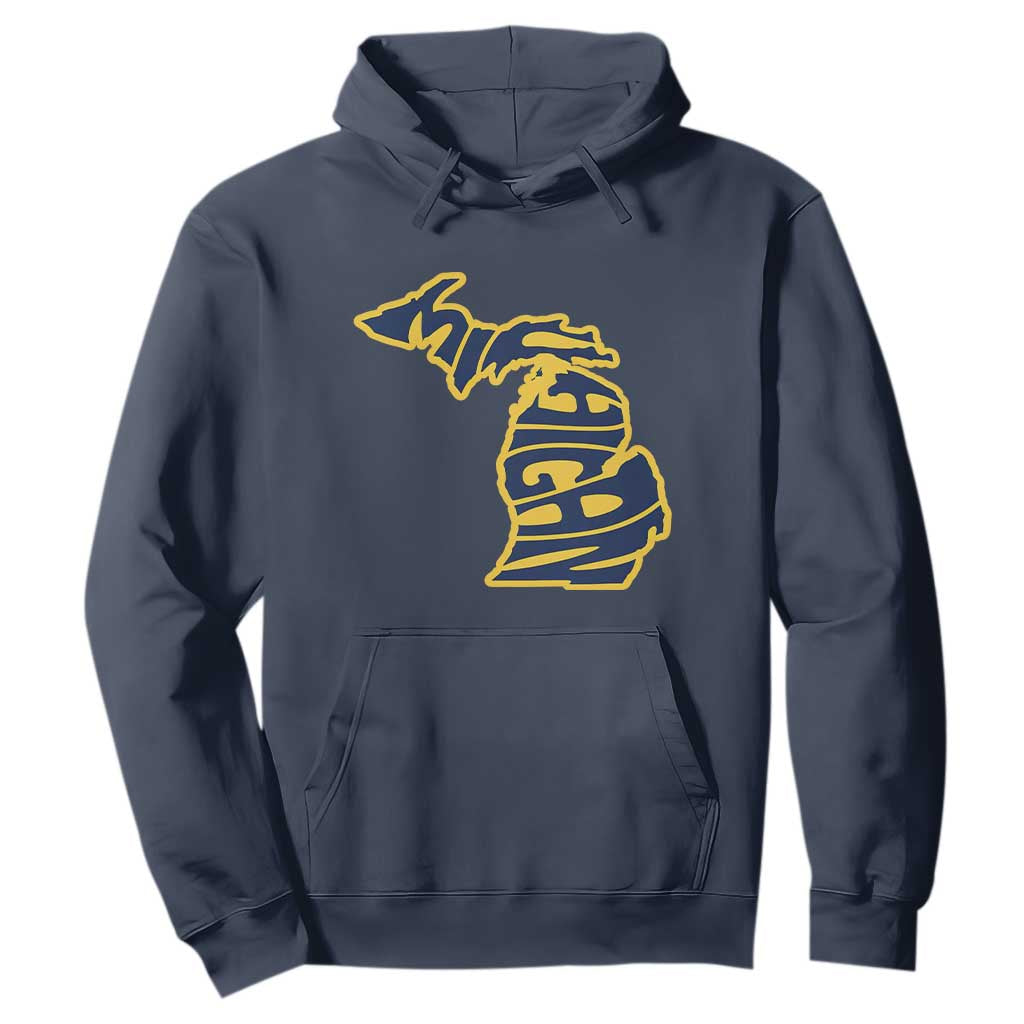 Michigan Lover State Map Pride Souvenir Gift Hoodie TS12 Navy Print Your Wear