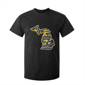 Michigan Lover State Map Pride Souvenir Gift T Shirt For Kid TS12 Black Print Your Wear