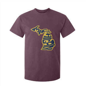 Michigan Lover State Map Pride Souvenir Gift T Shirt For Kid TS12 Maroon Print Your Wear