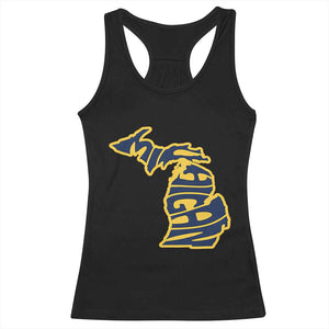 Michigan Lover State Map Pride Souvenir Gift Racerback Tank Top TS12 Black Print Your Wear