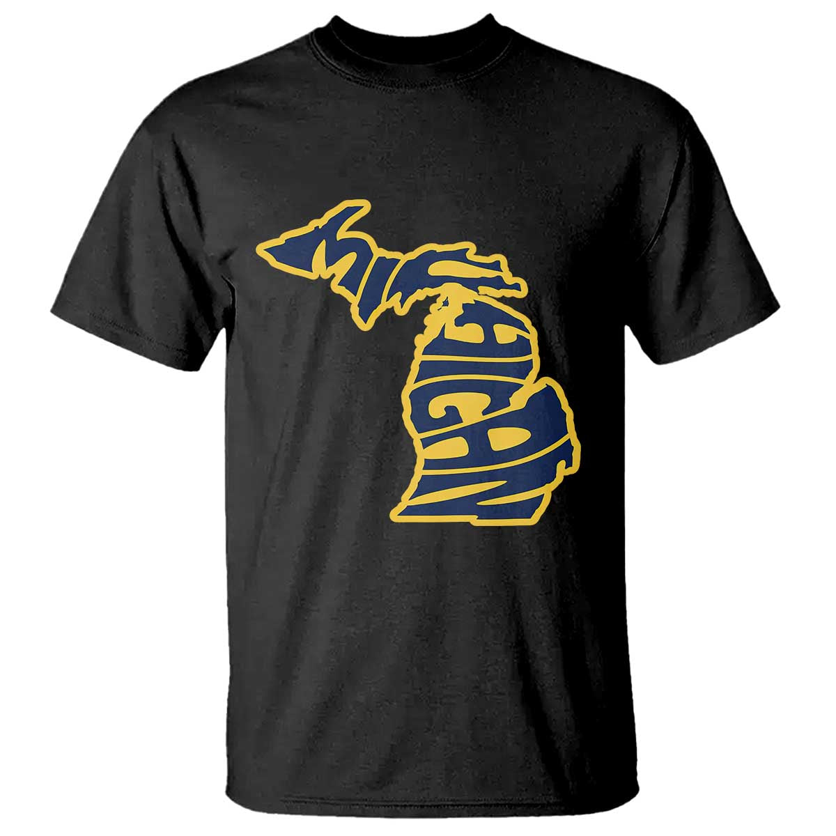 Michigan Lover State Map Pride Souvenir Gift T Shirt TS12 Black Print Your Wear