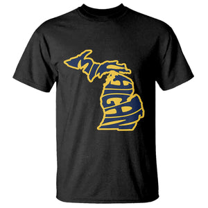 Michigan Lover State Map Pride Souvenir Gift T Shirt TS12 Black Print Your Wear