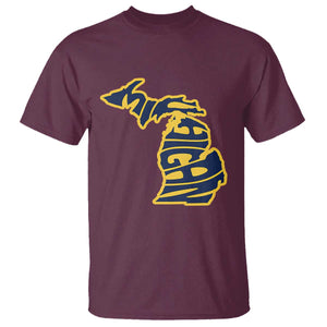 Michigan Lover State Map Pride Souvenir Gift T Shirt TS12 Maroon Print Your Wear