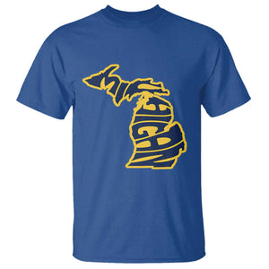 Michigan Lover State Map Pride Souvenir Gift T Shirt TS12 Royal Blue Print Your Wear