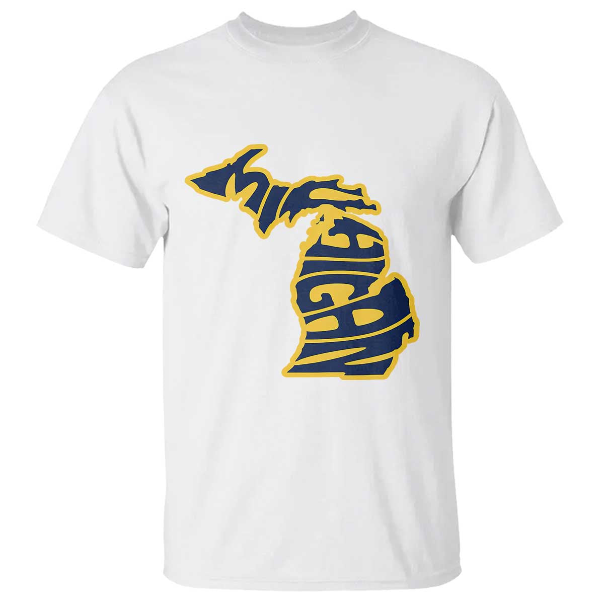 Michigan Lover State Map Pride Souvenir Gift T Shirt TS12 White Print Your Wear