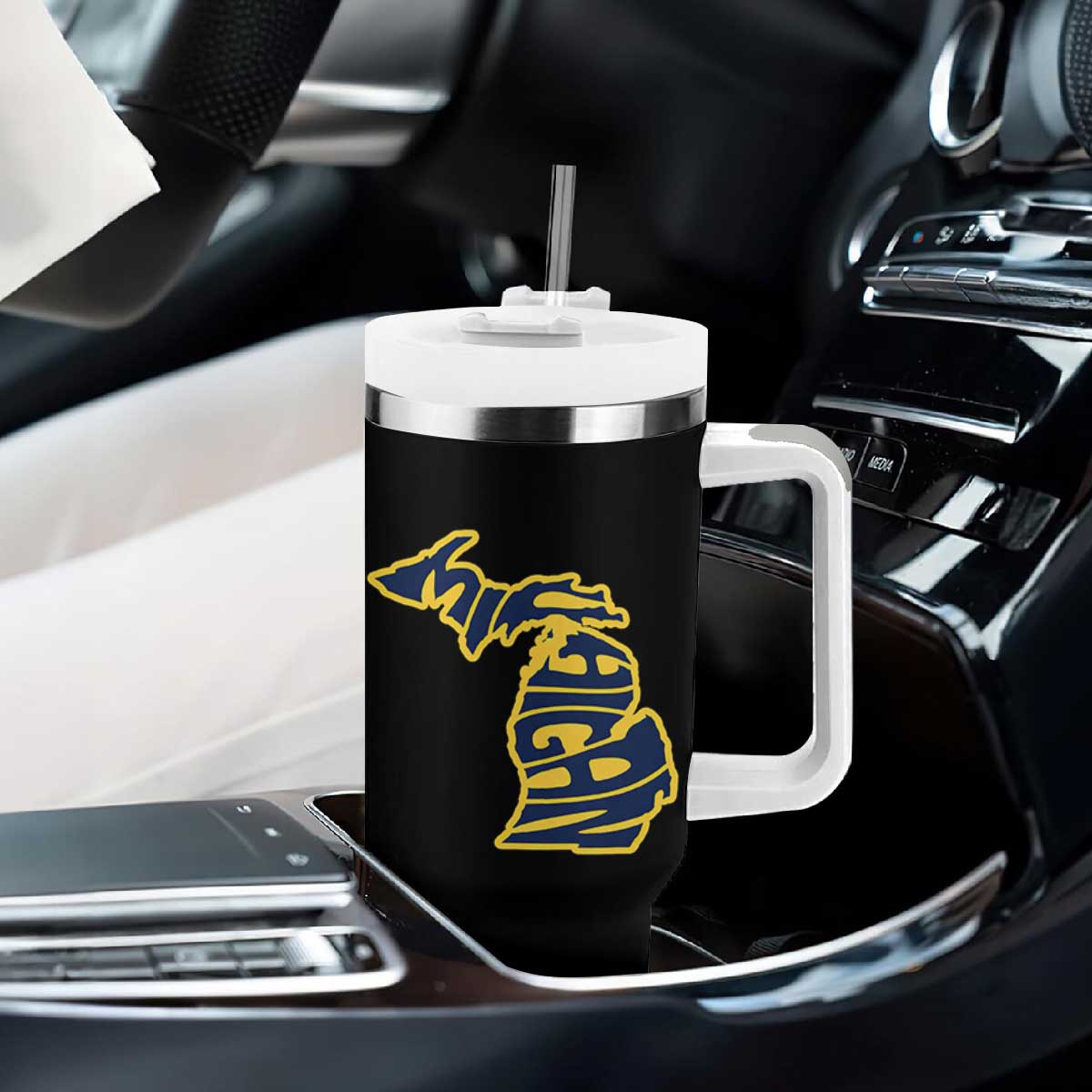 Michigan Lover State Map Pride Souvenir Gift Tumbler With Handle TS12 Print Your Wear