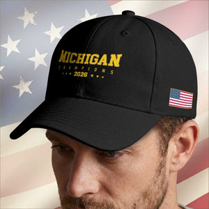 Michigan 2026 Basketball Victory Baseball Cap Champions Pride Fan Gift TS12 Print Your Wear