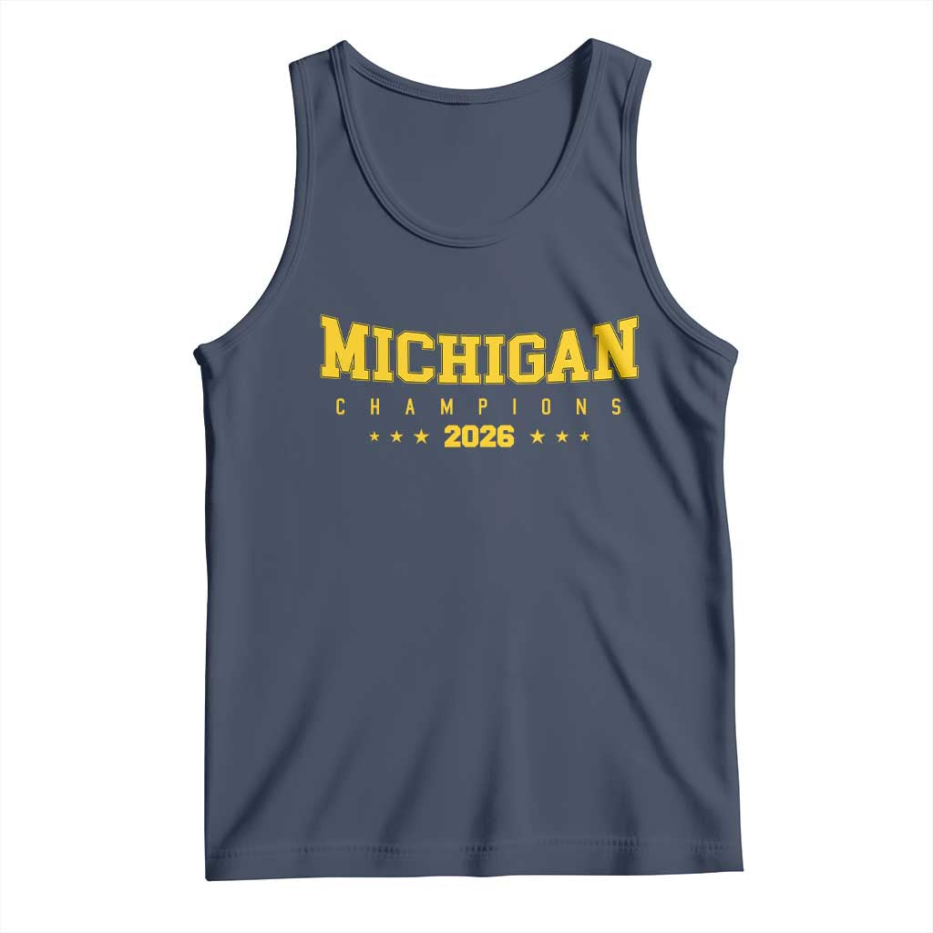 Michigan 2026 Basketball Victory Tank Top Champions Pride Fan Gift TS12 Navy Print Your Wear