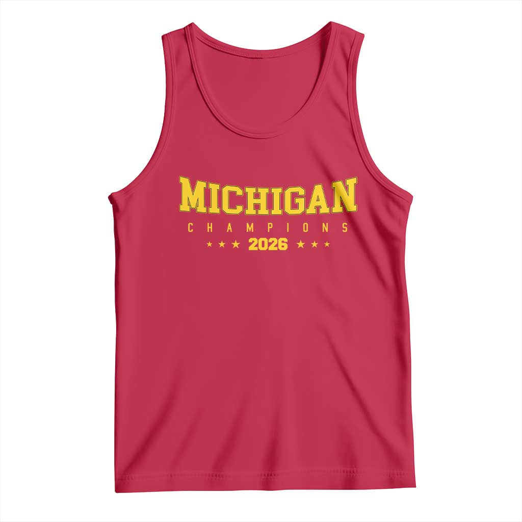Michigan 2026 Basketball Victory Tank Top Champions Pride Fan Gift TS12 Red Print Your Wear