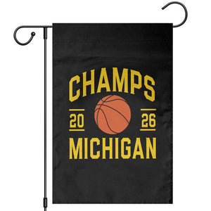 Michigan Hoops Champions Graphic Garden Flag 2026 Basketball Victory Pride TS12 Black Print Your Wear