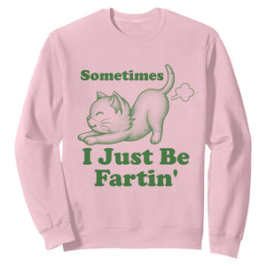 Funny Cat Sometimes I Just Be Fartin Sweatshirt Pet Lover TS12 Light Pink Print Your Wear