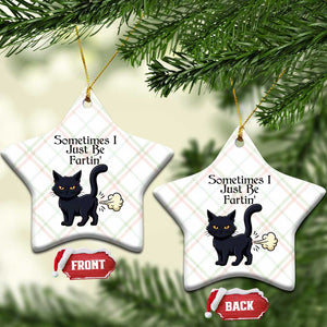 Funny Black Cat Bathroom Humor Ceramic Ornament Sometimes I Just Be Fartin TS12 Print Your Wear