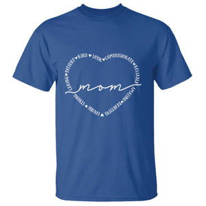 Mothers Day Mom Quotes T Shirt Heart Shape Loving Typography Gift TS12 Royal Blue Print Your Wear