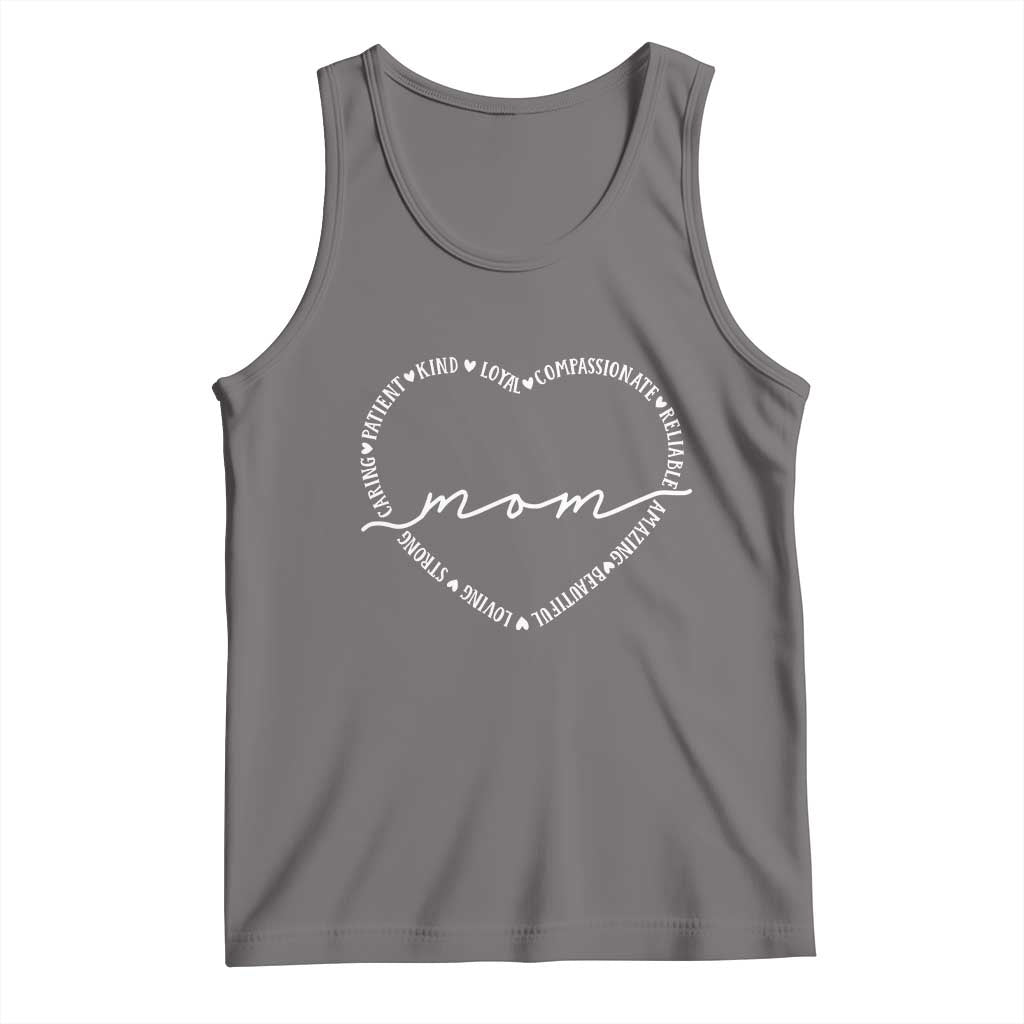 Mothers Day Mom Quotes Tank Top Heart Shape Loving Typography Gift TS12 Deep Heather Print Your Wear