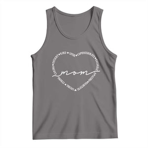 Mothers Day Mom Quotes Tank Top Heart Shape Loving Typography Gift TS12 Deep Heather Print Your Wear