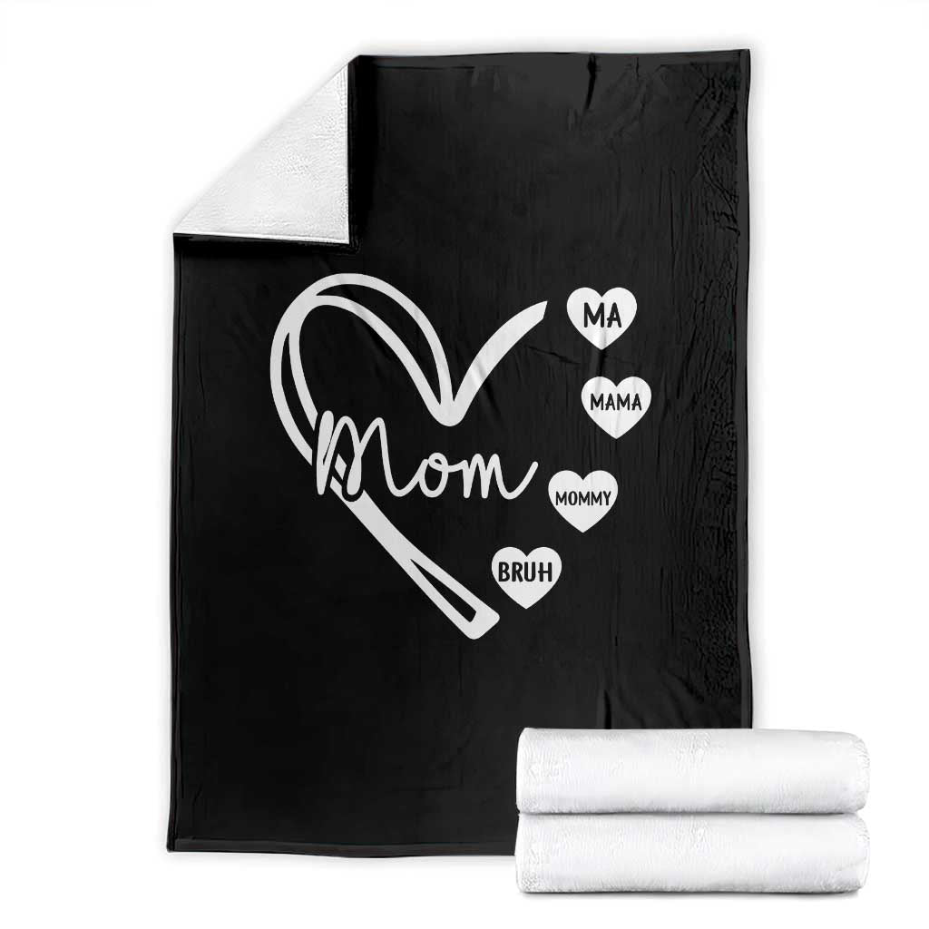 Mama Mommy Mom Bruh Throw Blanket Mothers Day Humor Gift TS12 Black Print Your Wear