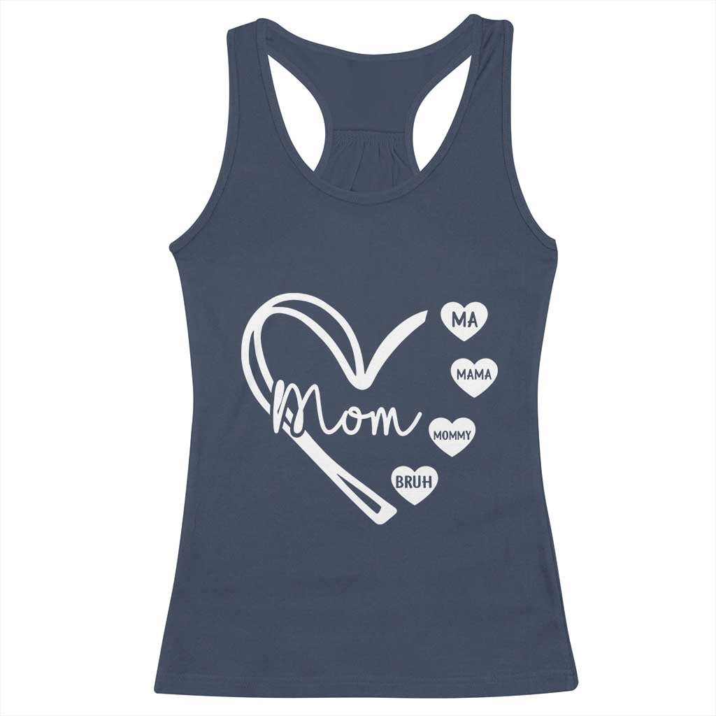Mama Mommy Mom Bruh Racerback Tank Top Mothers Day Humor Gift TS12 Navy Print Your Wear