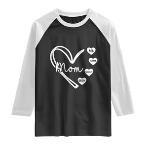 Mama Mommy Mom Bruh Raglan Shirt Mothers Day Humor Gift TS12 Black White Print Your Wear