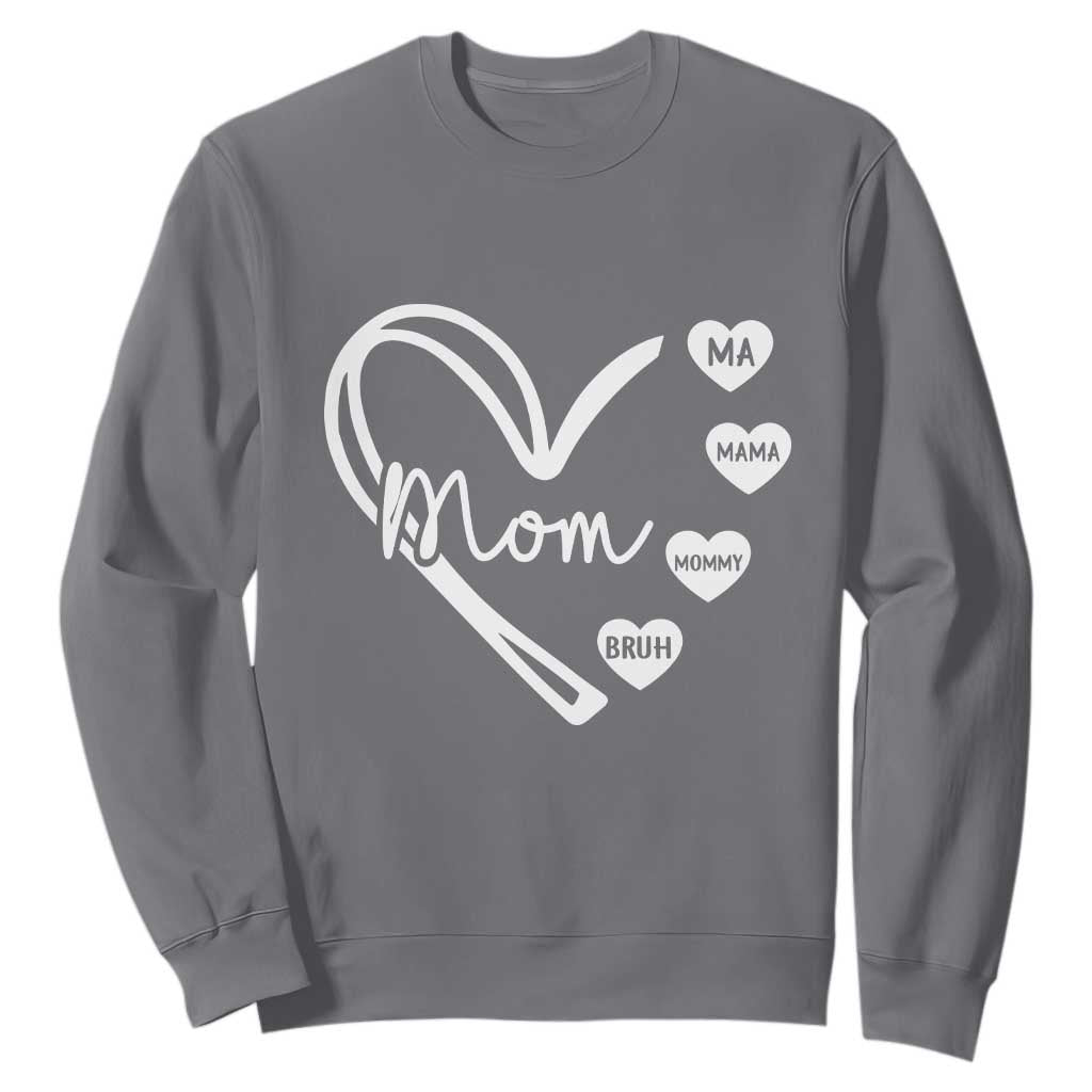 Mama Mommy Mom Bruh Sweatshirt Mothers Day Humor Gift TS12 Charcoal Print Your Wear