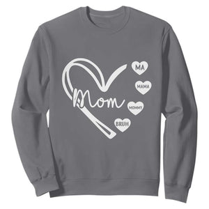 Mama Mommy Mom Bruh Sweatshirt Mothers Day Humor Gift TS12 Charcoal Print Your Wear