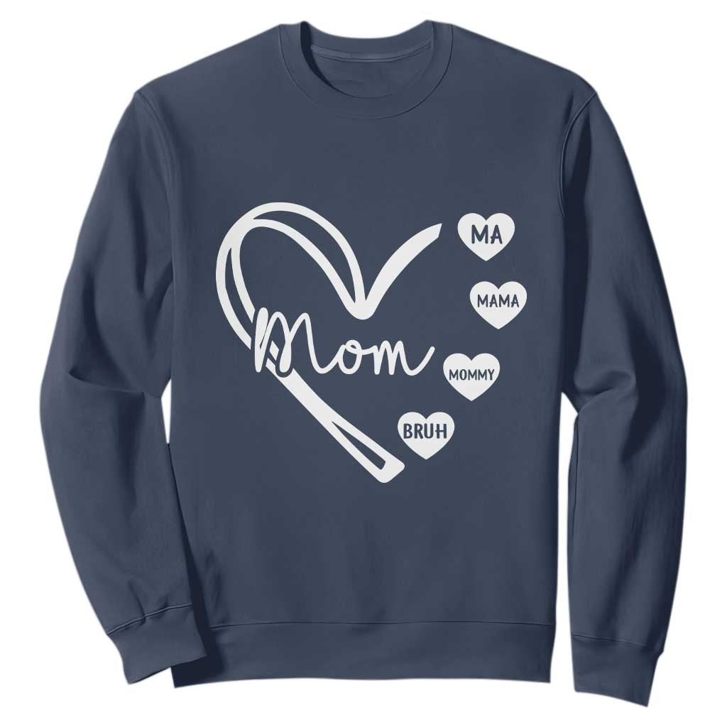 Mama Mommy Mom Bruh Sweatshirt Mothers Day Humor Gift TS12 Navy Print Your Wear
