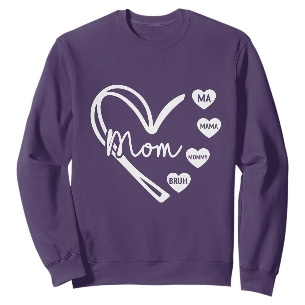 Mama Mommy Mom Bruh Sweatshirt Mothers Day Humor Gift TS12 Purple Print Your Wear
