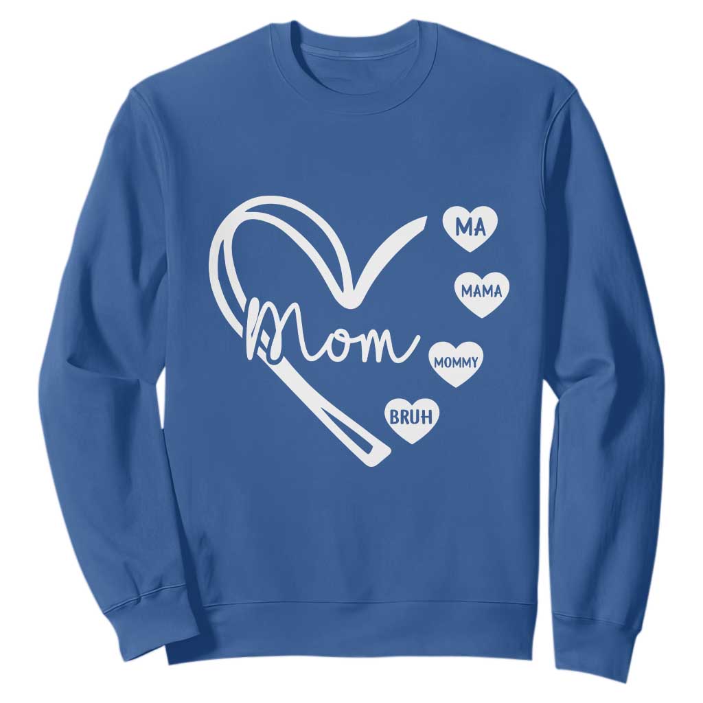 Mama Mommy Mom Bruh Sweatshirt Mothers Day Humor Gift TS12 Royal Blue Print Your Wear