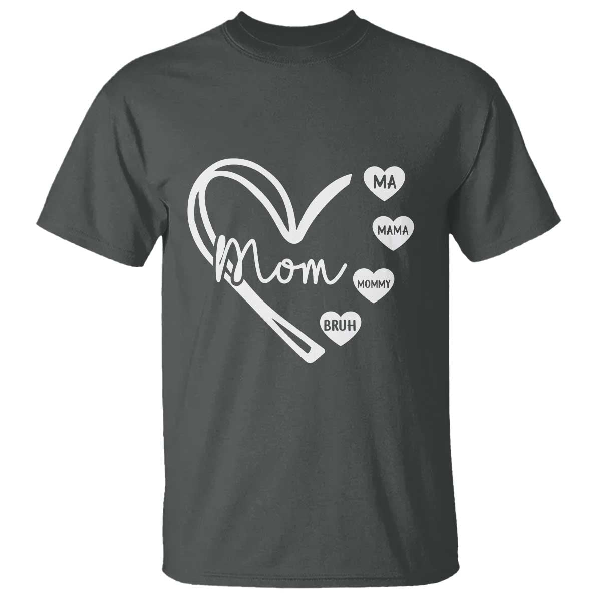 Mama Mommy Mom Bruh T Shirt Mothers Day Humor Gift TS12 Dark Heather Print Your Wear