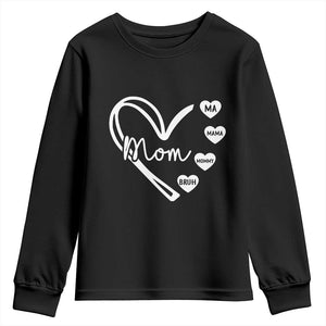 Mama Mommy Mom Bruh Youth Sweatshirt Mothers Day Humor Gift TS12 Black Print Your Wear