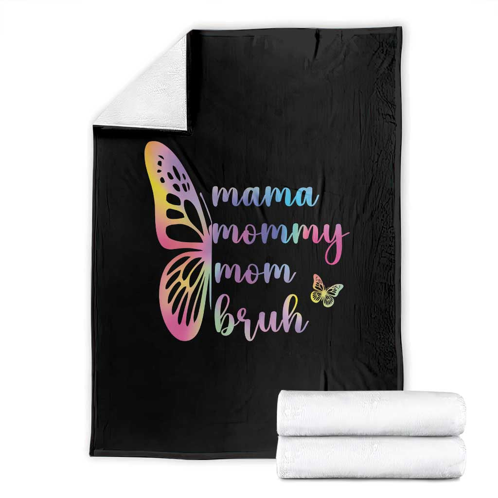 Funny Mom Saying Gift Throw Blanket Mama Mommy Mom Bruh TS12 Black Print Your Wear