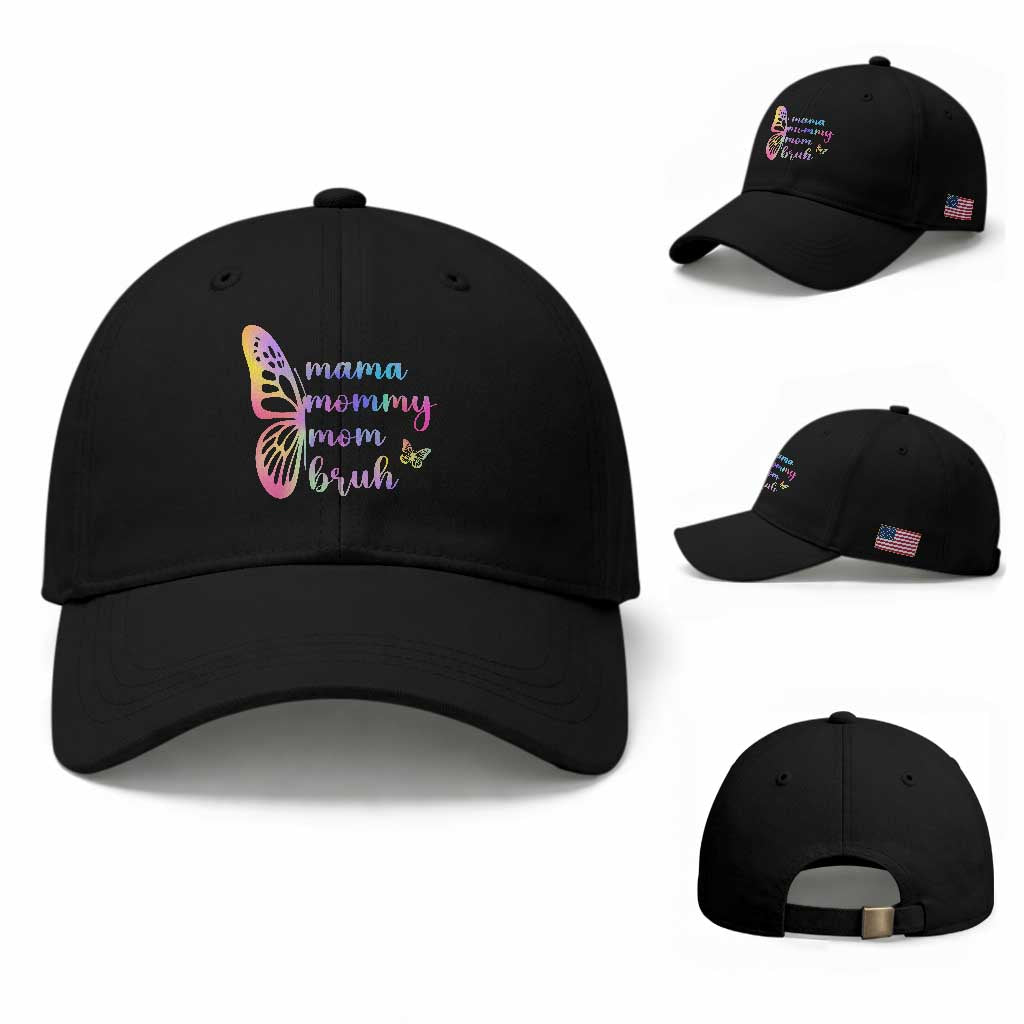 Funny Mom Saying Gift Baseball Cap Mama Mommy Mom Bruh TS12 Baseball Cap Universal Fit Black Print Your Wear