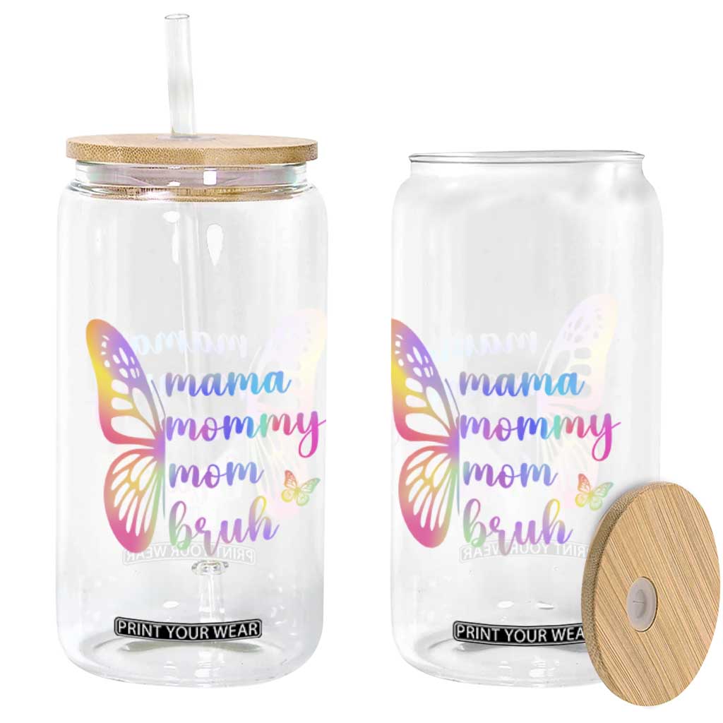 Funny Mom Saying Gift Glass Can Mama Mommy Mom Bruh TS12 Print Your Wear