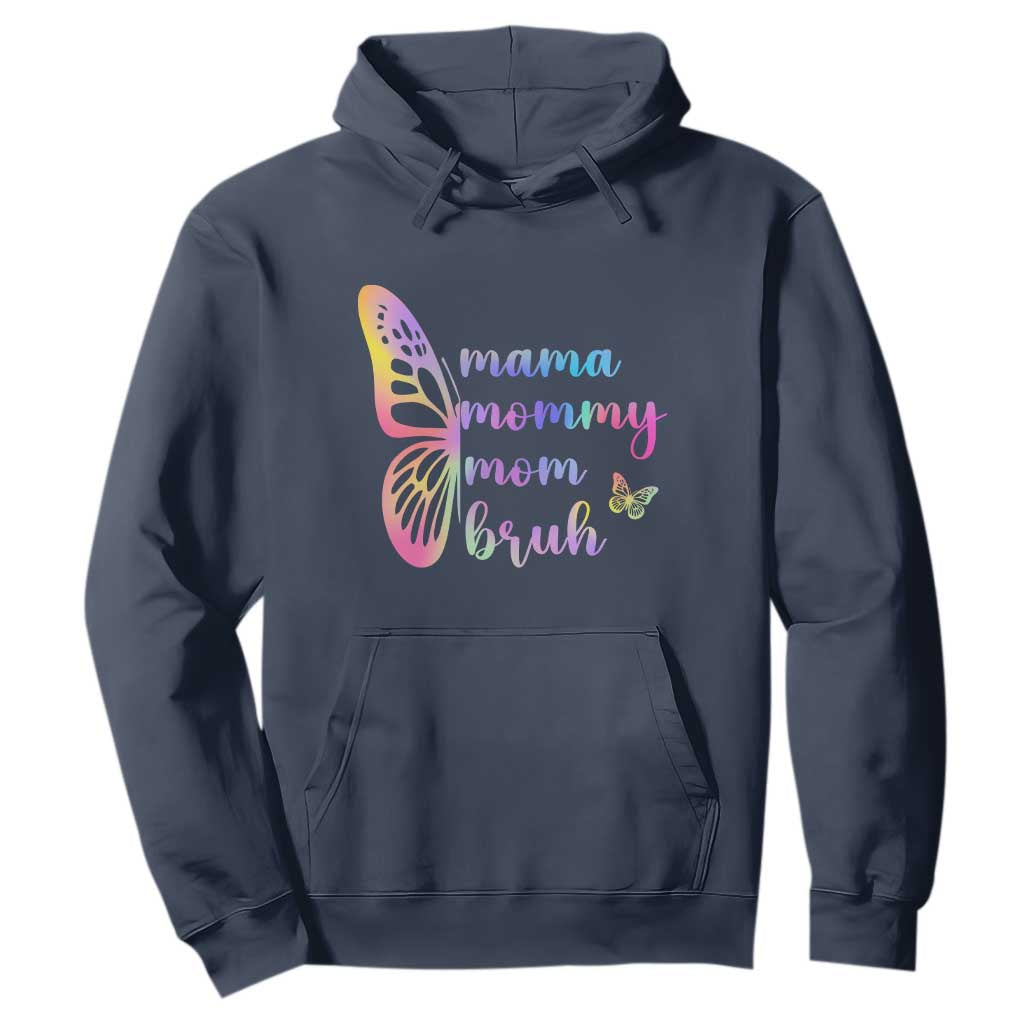 Funny Mom Saying Gift Hoodie Mama Mommy Mom Bruh TS12 Navy Print Your Wear