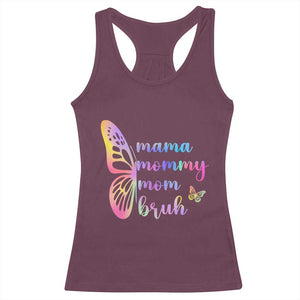 Funny Mom Saying Gift Racerback Tank Top Mama Mommy Mom Bruh TS12 Maroon Print Your Wear