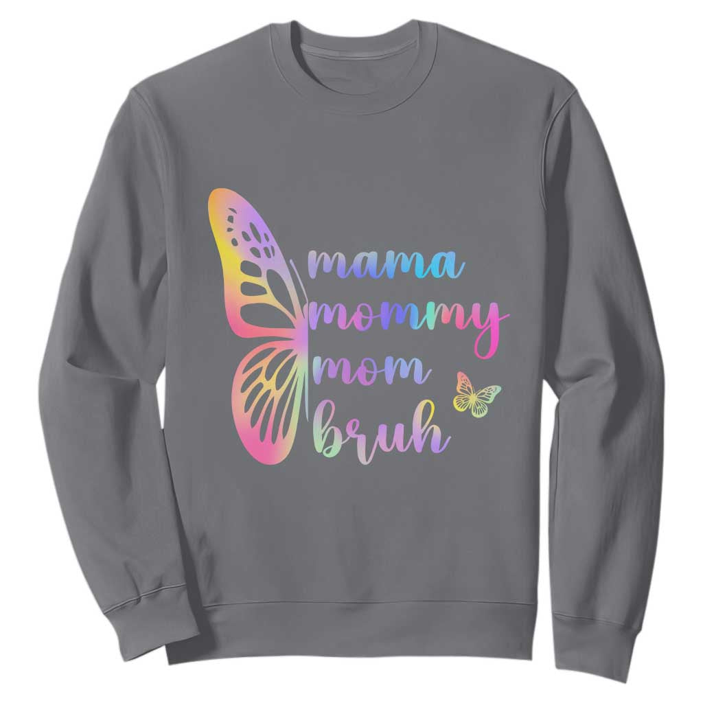 Funny Mom Saying Gift Sweatshirt Mama Mommy Mom Bruh TS12 Charcoal Print Your Wear
