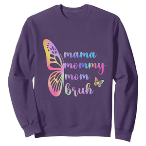 Funny Mom Saying Gift Sweatshirt Mama Mommy Mom Bruh TS12 Purple Print Your Wear