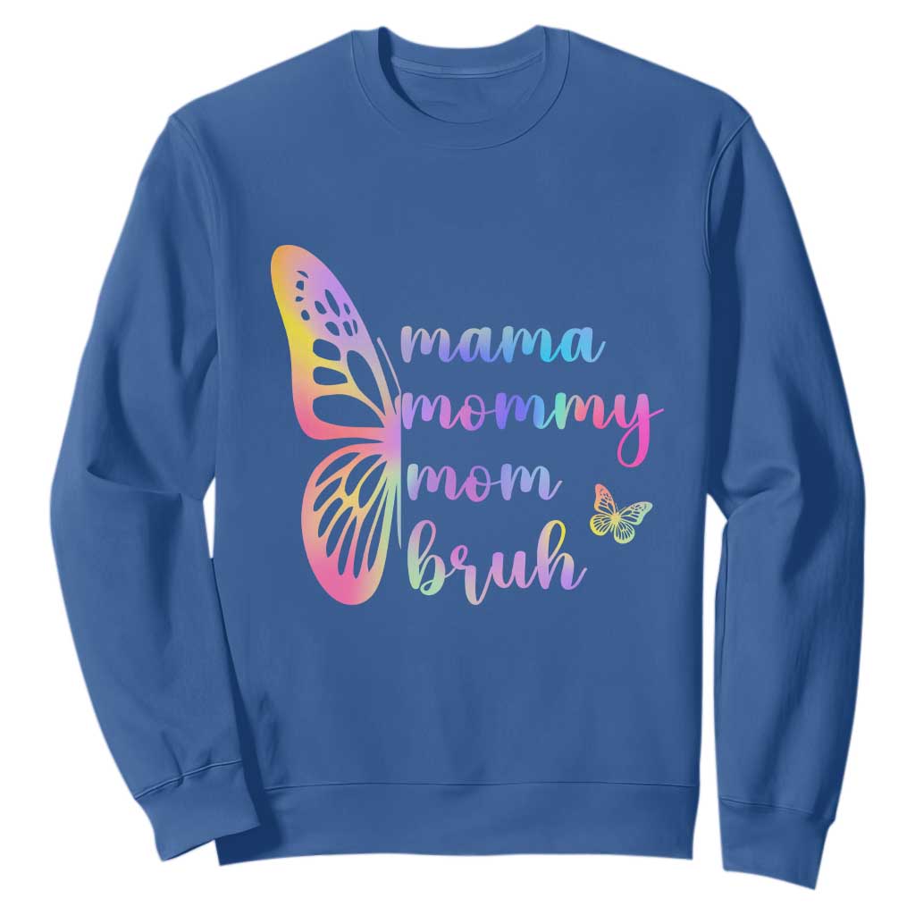 Funny Mom Saying Gift Sweatshirt Mama Mommy Mom Bruh TS12 Royal Blue Print Your Wear